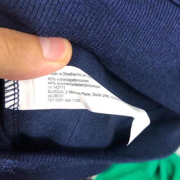 New Eloquii navy blue hoodie sweater tassel drawstring - Picture 7 of 10